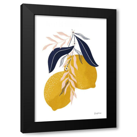 Lemons II No Wedge Black Modern Wood Framed Art Print by Thorns, Becky
