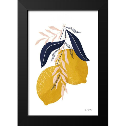 Lemons II No Wedge Black Modern Wood Framed Art Print by Thorns, Becky
