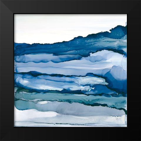 Blue Grayscape III Black Modern Wood Framed Art Print by Paschke, Chris
