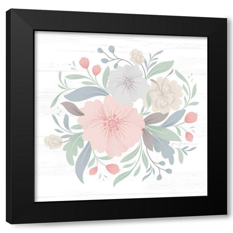 Farmhouse Floral IV Black Modern Wood Framed Art Print with Double Matting by Graham, Gia