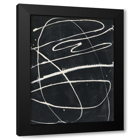 Fortitude II Black Modern Wood Framed Art Print with Double Matting by Hristova, Albena