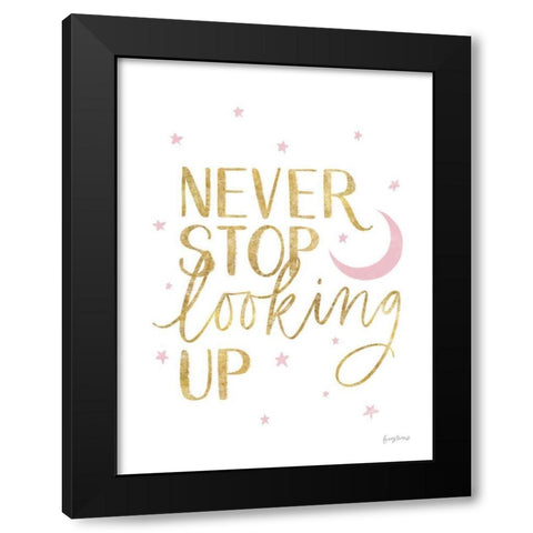 Little Child I Gold Black Modern Wood Framed Art Print by Thorns, Becky