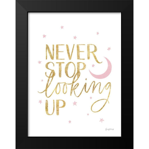 Little Child I Gold Black Modern Wood Framed Art Print by Thorns, Becky