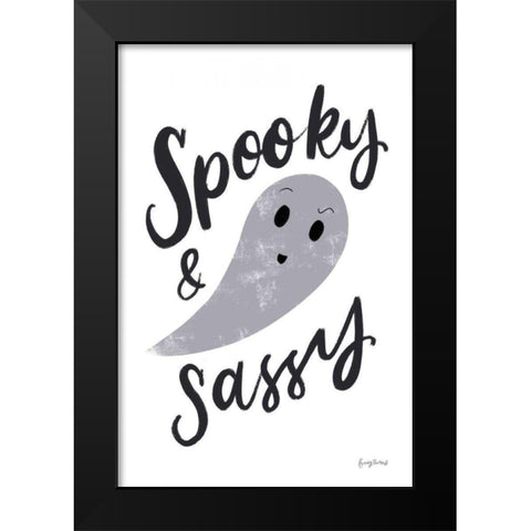 Sophisticated Spooky IB Black Modern Wood Framed Art Print by Thorns, Becky