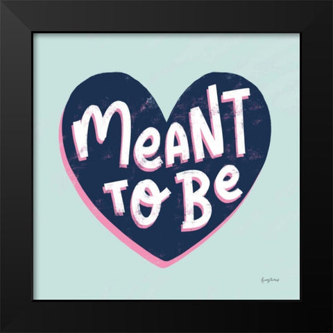 Love Letters II Black Modern Wood Framed Art Print by Thorns, Becky