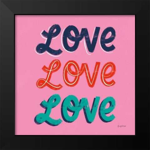 Love Letters III Black Modern Wood Framed Art Print by Thorns, Becky