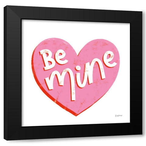 Love Letters VII Black Modern Wood Framed Art Print by Thorns, Becky