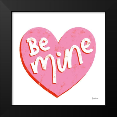 Love Letters VII Black Modern Wood Framed Art Print by Thorns, Becky