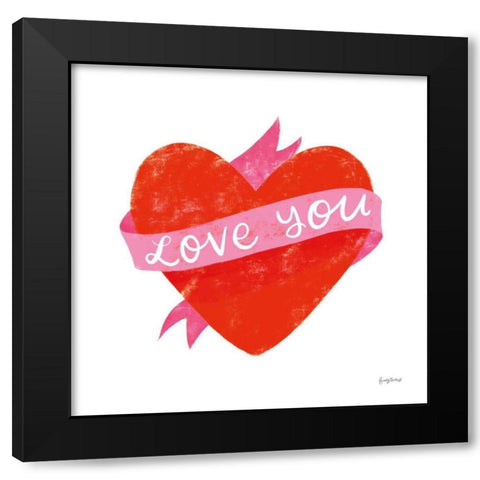 Love Letters VIII Black Modern Wood Framed Art Print with Double Matting by Thorns, Becky