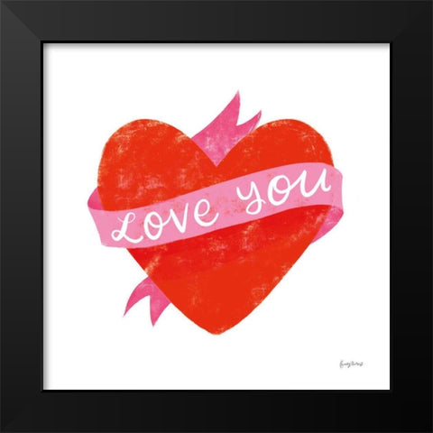 Love Letters VIII Black Modern Wood Framed Art Print by Thorns, Becky