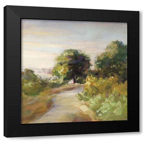 Bright Eucalyptus Trail Black Modern Wood Framed Art Print by Nai, Danhui