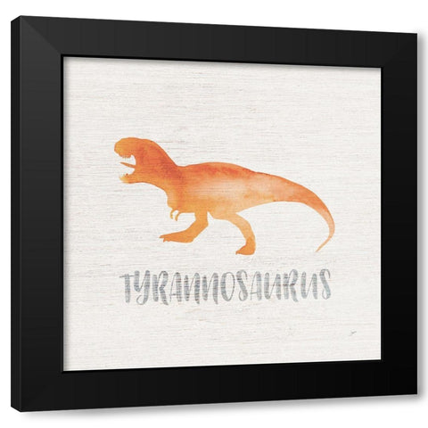 Tyrannosaurus Sq Black Modern Wood Framed Art Print by Panganiban, Karyn