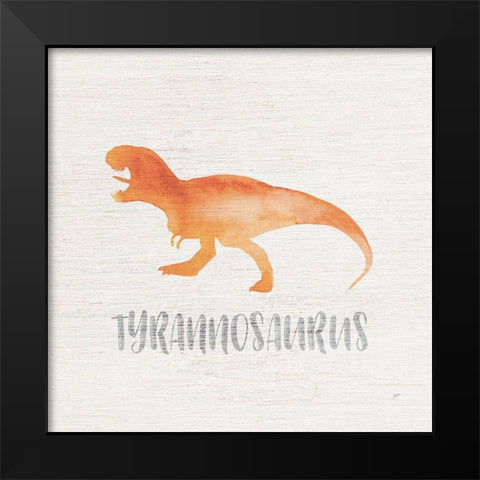 Tyrannosaurus Sq Black Modern Wood Framed Art Print by Panganiban, Karyn