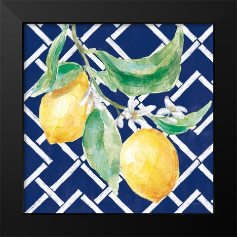 Everyday Chinoiserie Lemons I Black Modern Wood Framed Art Print by Urban, Mary