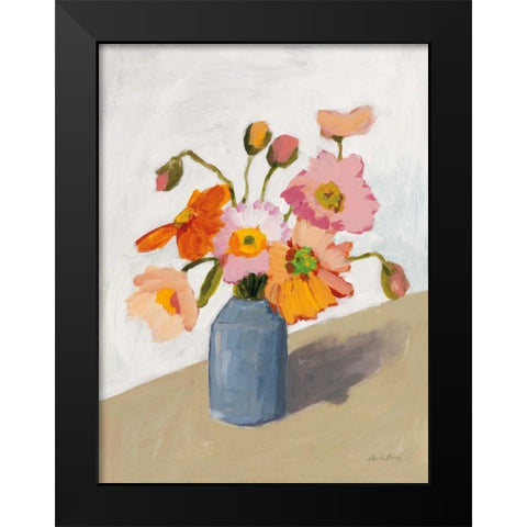 Subtle Bouquet Black Modern Wood Framed Art Print by Munger, Pamela
