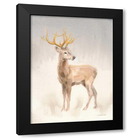 Regal Wild II Black Modern Wood Framed Art Print with Double Matting by Nai, Danhui