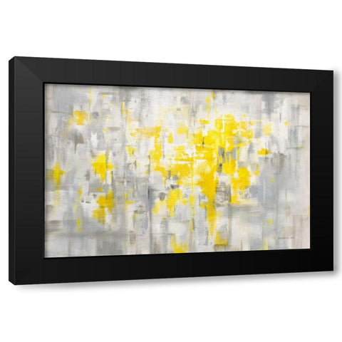 Cirrus Black Modern Wood Framed Art Print with Double Matting by Nai, Danhui