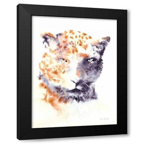 Cheetah Neutral Black Modern Wood Framed Art Print with Double Matting by Valle, Aimee Del