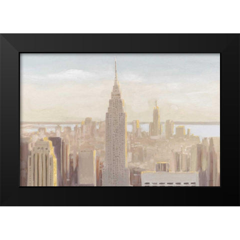 Manhattan Dawn Gold and Neutral Black Modern Wood Framed Art Print by Wiens, James