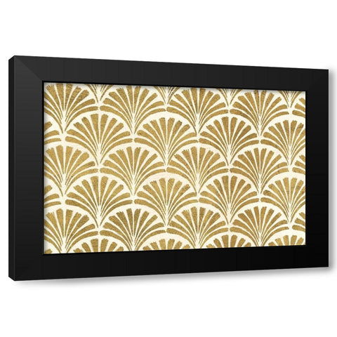 Winged Study Pattern VIII Gold Crop Black Modern Wood Framed Art Print with Double Matting by Penner, Janelle