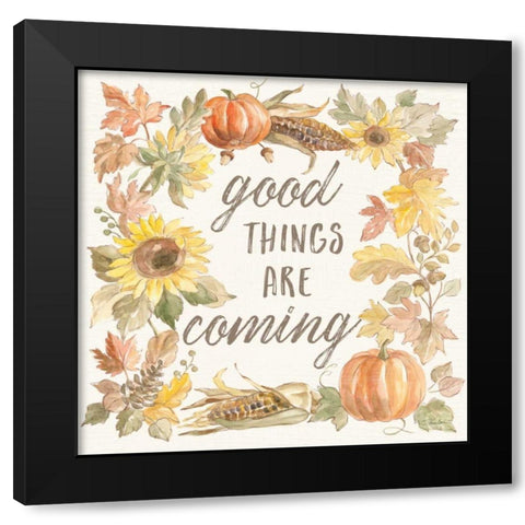 Happy Harvest IV Black Modern Wood Framed Art Print by Vassileva, Silvia