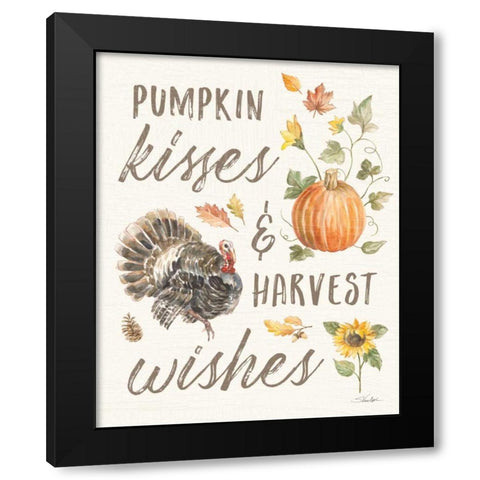 Happy Harvest VI Black Modern Wood Framed Art Print with Double Matting by Vassileva, Silvia