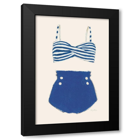 Retro Swimwear II Black Modern Wood Framed Art Print by Adams, Emily