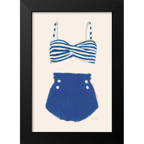 Retro Swimwear II Black Modern Wood Framed Art Print by Adams, Emily