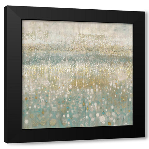 Rain Abstract II Neutral Black Modern Wood Framed Art Print with Double Matting by Nai, Danhui