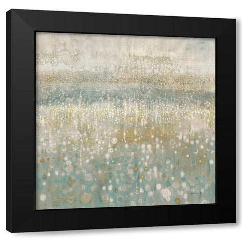 Rain Abstract II Neutral Black Modern Wood Framed Art Print by Nai, Danhui
