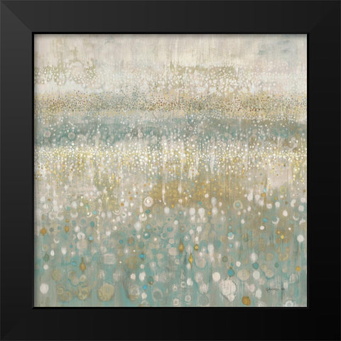 Rain Abstract II Neutral Black Modern Wood Framed Art Print by Nai, Danhui