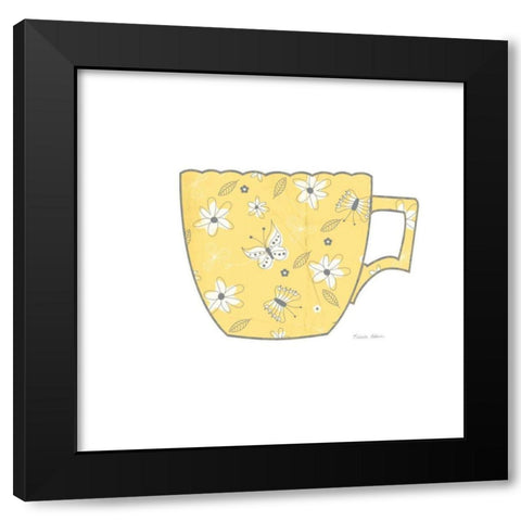 Bright Garden Cafe IV Black Modern Wood Framed Art Print with Double Matting by Aldrich, Belinda