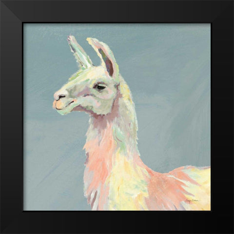 Ophelia on Blue Crop Black Modern Wood Framed Art Print by Tillmon, Avery