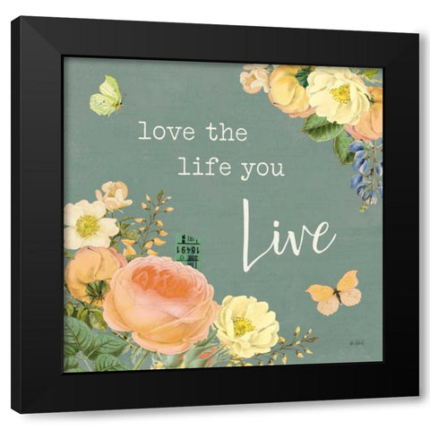 Garden District II Sage Black Modern Wood Framed Art Print with Double Matting by Pertiet, Katie