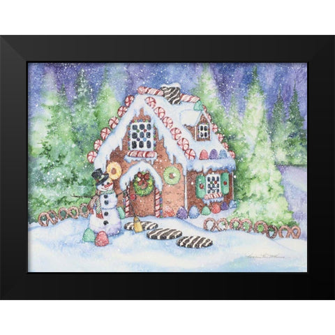 Gingerbread House Black Modern Wood Framed Art Print by McKenna, Kathleen Parr