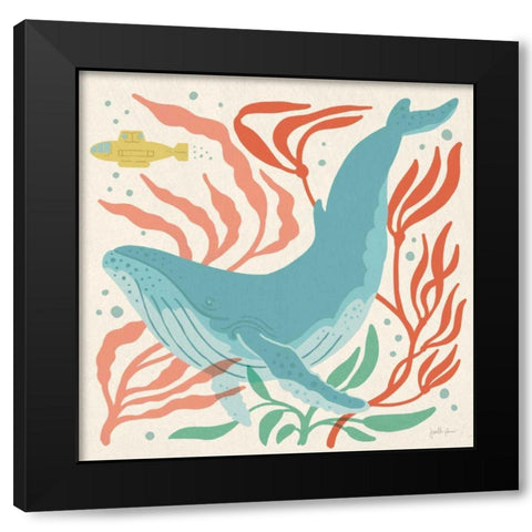 Under the Sea V Black Modern Wood Framed Art Print with Double Matting by Penner, Janelle