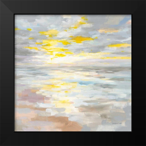 Sunup on the Sea Black Modern Wood Framed Art Print by Nai, Danhui