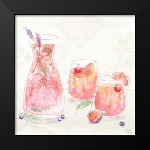 Classy Cocktails II Black Modern Wood Framed Art Print by June, Dina
