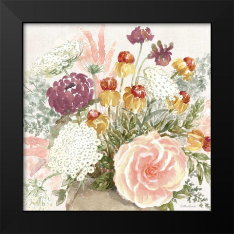 Cottage Charm V Black Modern Wood Framed Art Print by Grove, Beth