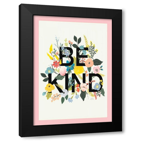 Wild Garden I Be Kind CP Crop II Black Modern Wood Framed Art Print with Double Matting by Marshall, Laura