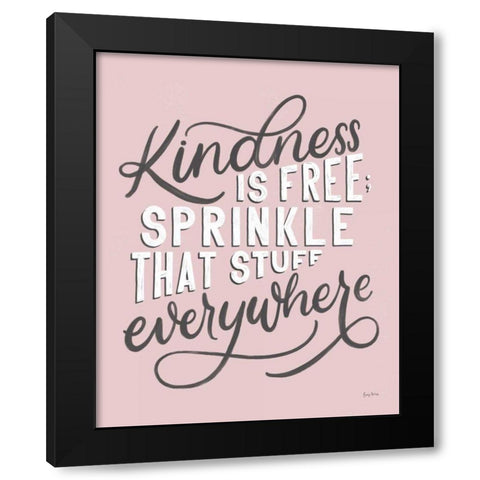 Everyday Sentiment IV Blush Black Modern Wood Framed Art Print with Double Matting by Thorns, Becky