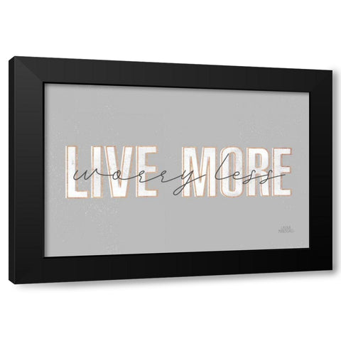 Morning Affirmations II Gray Horizontal Black Modern Wood Framed Art Print with Double Matting by Marshall, Laura