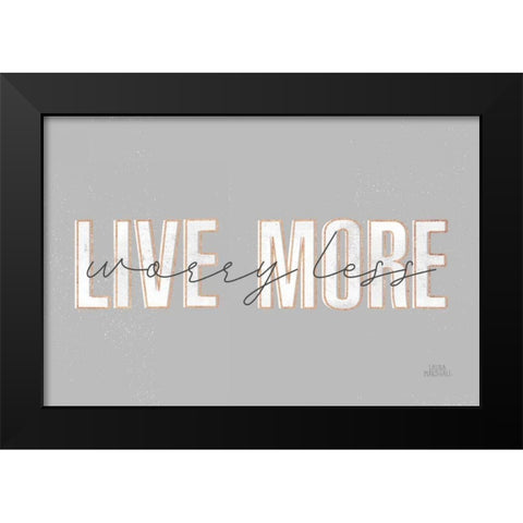 Morning Affirmations II Gray Horizontal Black Modern Wood Framed Art Print by Marshall, Laura