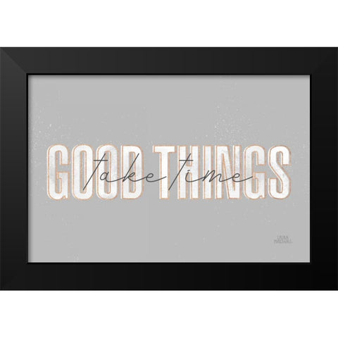 Morning Affirmations III Gray Horizontal Black Modern Wood Framed Art Print by Marshall, Laura
