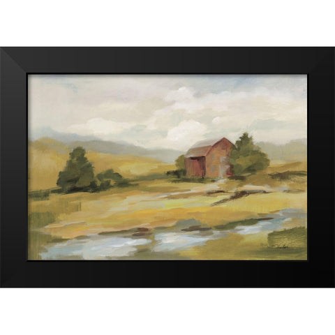 Springtime Farm Neutral Black Modern Wood Framed Art Print by Vassileva, Silvia