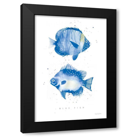 Tropical Fish Black Modern Wood Framed Art Print with Double Matting by Charro, Mercedes Lopez