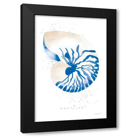 Nautilus Black Modern Wood Framed Art Print with Double Matting by Charro, Mercedes Lopez