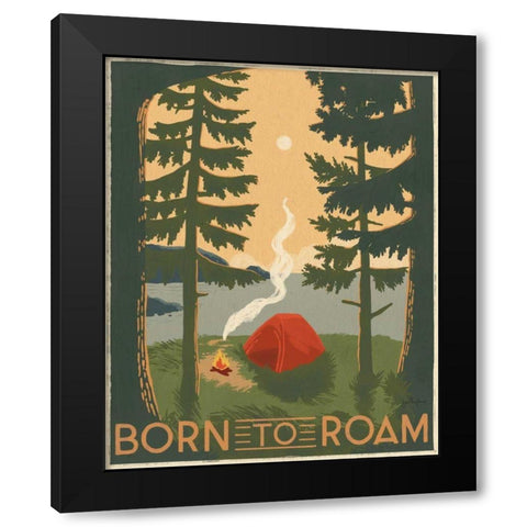 Born to Roam II Black Modern Wood Framed Art Print by Penner, Janelle