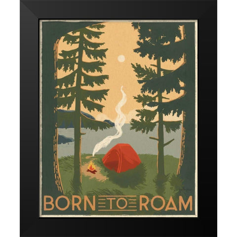 Born to Roam II Black Modern Wood Framed Art Print by Penner, Janelle