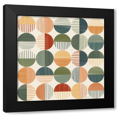 Born to Roam Pattern II Black Modern Wood Framed Art Print with Double Matting by Penner, Janelle